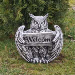 Figurka ogrodowa, betonowa SOWA WELCOME - Z99