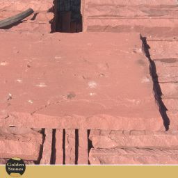 Kamień ścieżkowy czerwony stopnie 40-60cm 1szt.