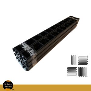 obrzeża trawnikowe bordy ogrodowe (4,5cm) 12 sztuk + kotwy (19cm ) - 36szt