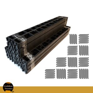 obrzeża trawnikowe bordy ogrodowe (4,5cm) 36 sztuk + kotwy (19cm ) - 108 sztuk